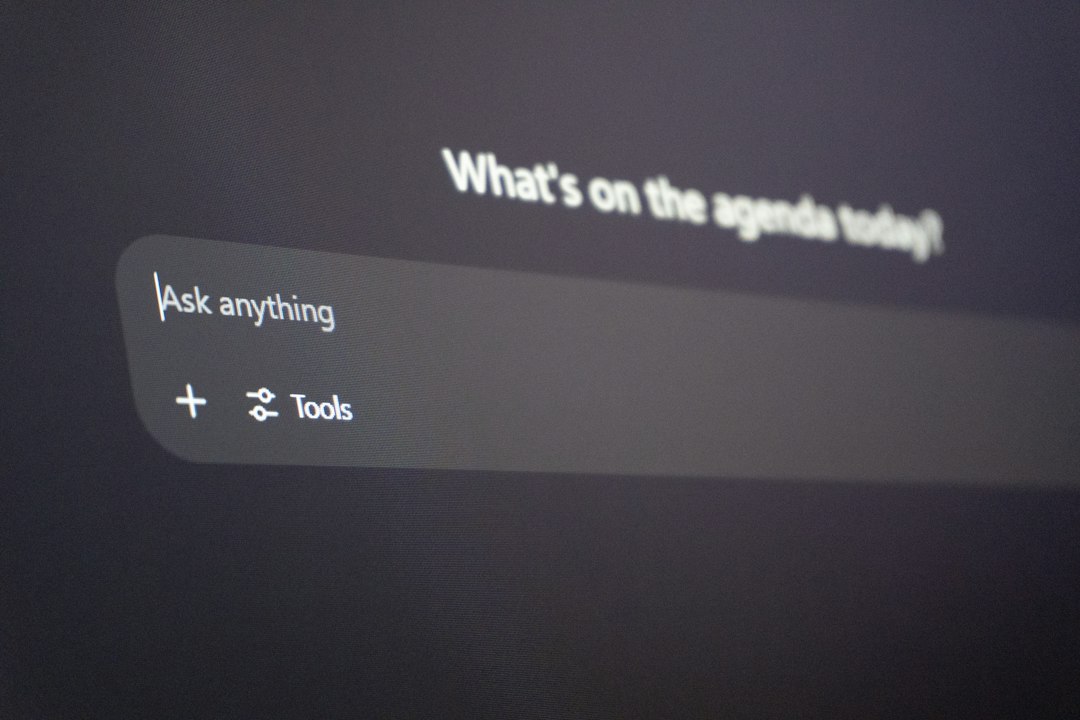 Digital interface with "ask anything" prompt